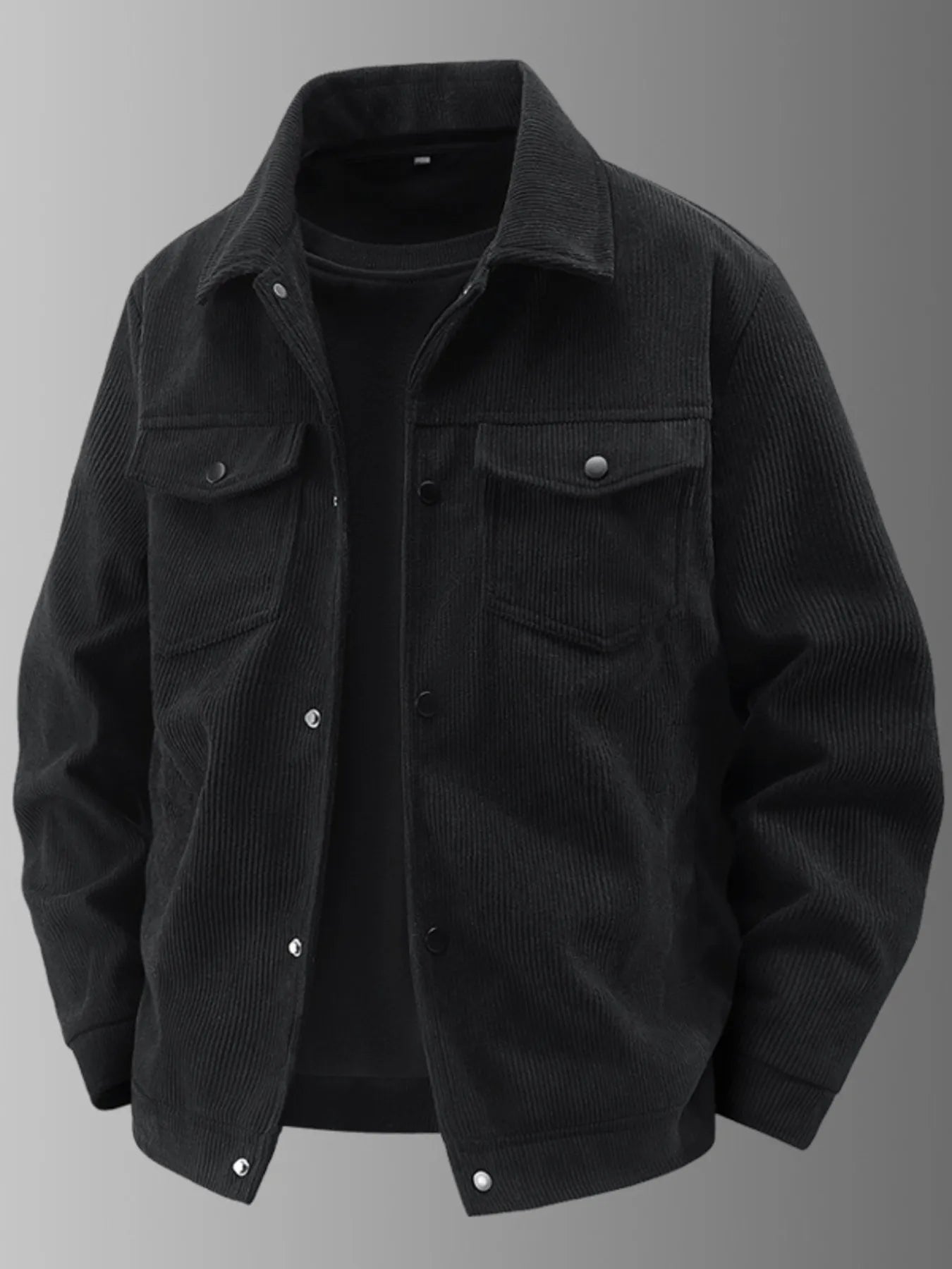 Black jacket on a gray background