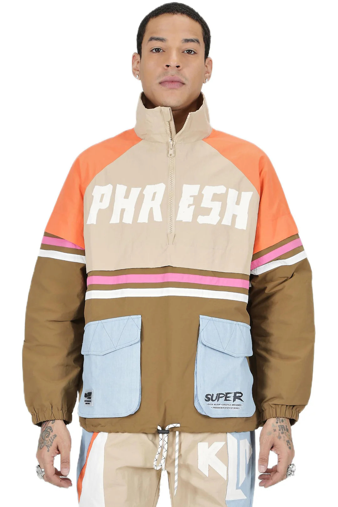 Supa Phresh Colorblock Anorak Pants Set
