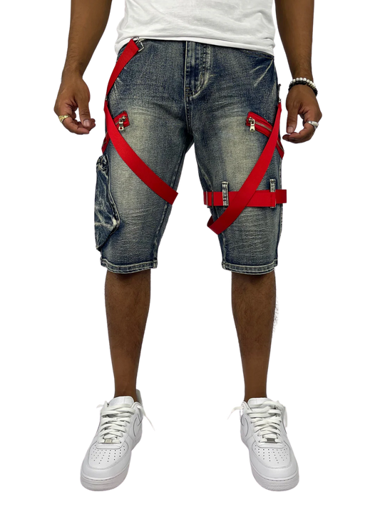 Strapped Up Cargo Shorts (Plus size)
