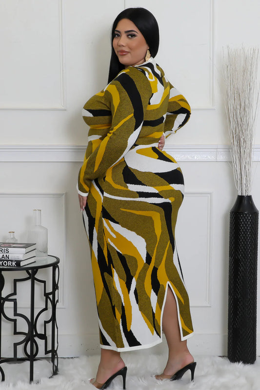 Whimsical Knit MIDI Dress