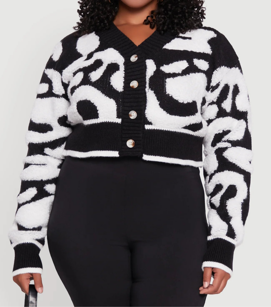 Abstract Beauty Cardigan (Plus)