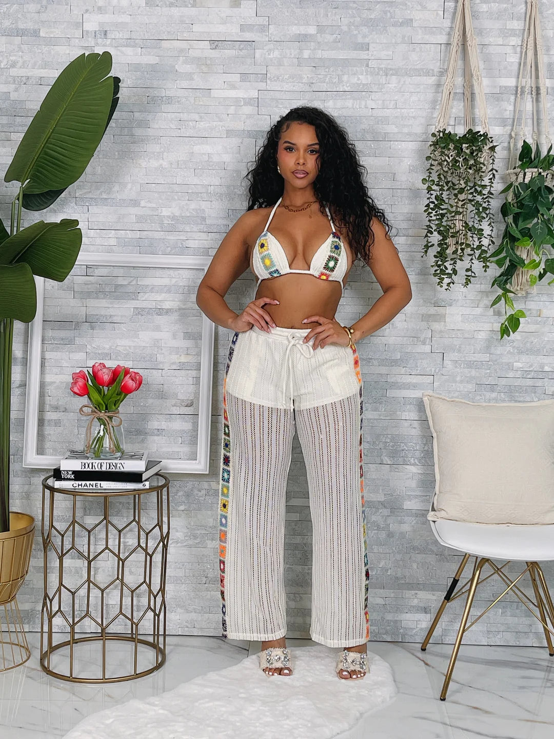 Brittany Crochet Bra & Pants Set