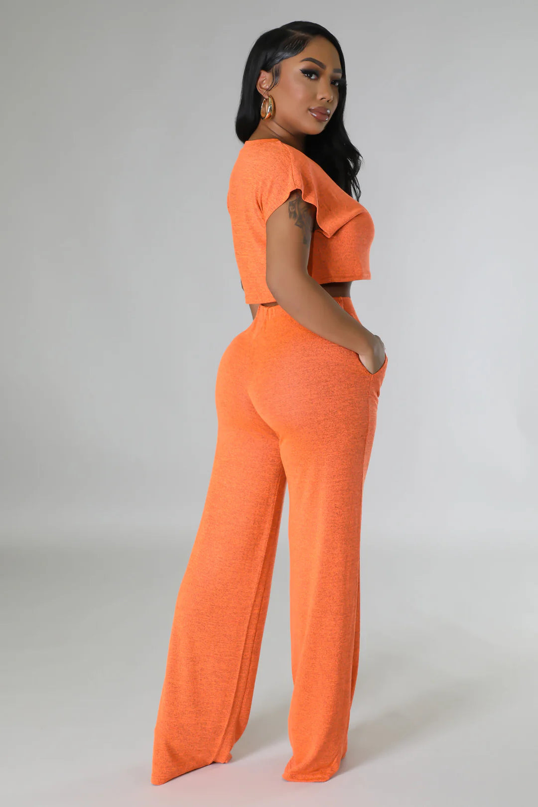 Wallflower Crop Top Pants Set