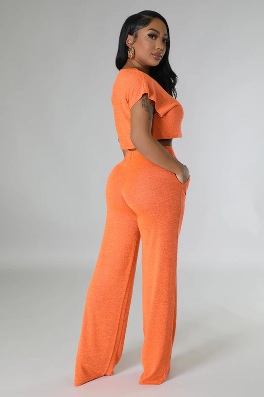 Wallflower Crop Top Pants Set