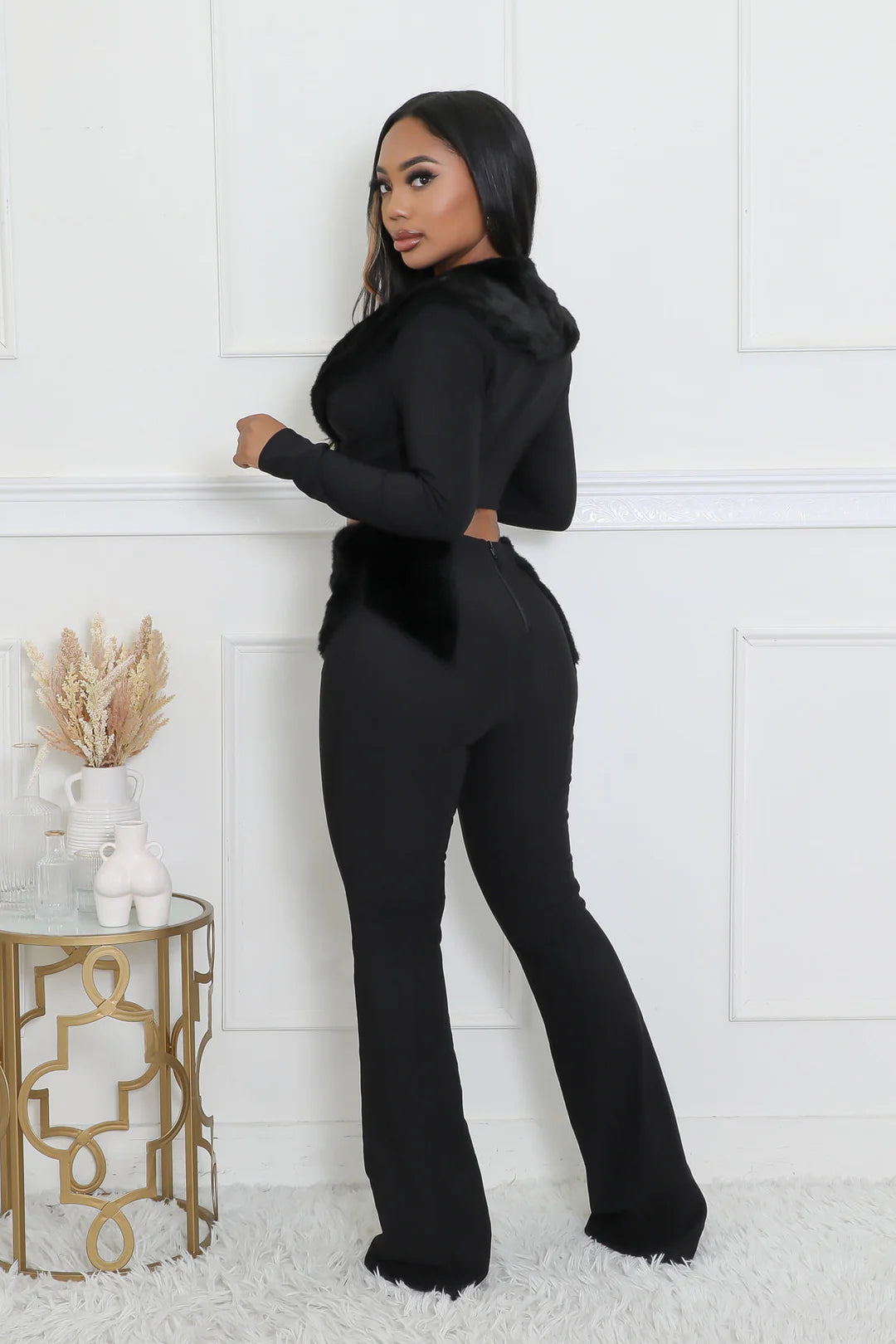 Keep It Up Crop Blazer Pants Set