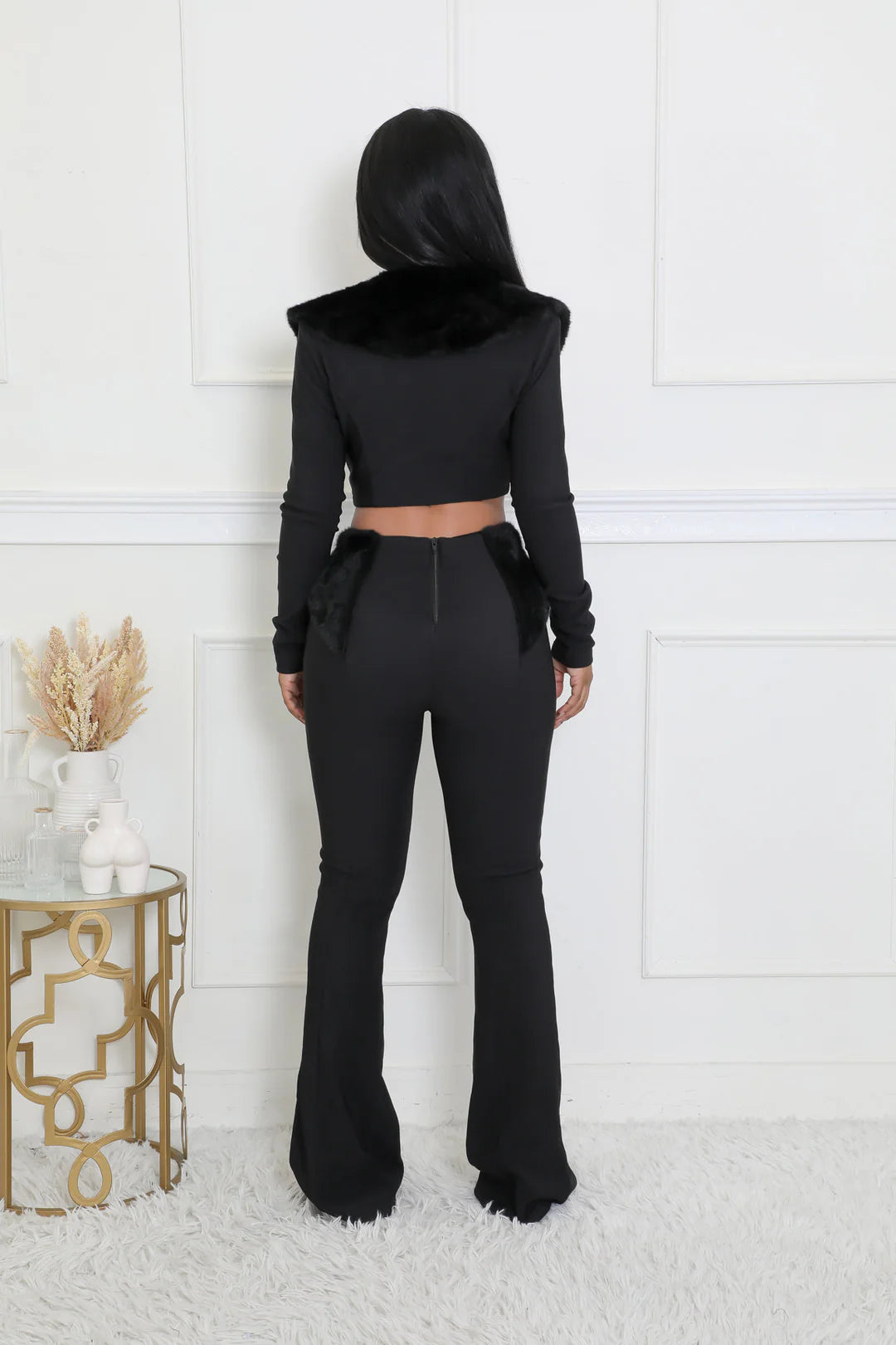 Keep It Up Crop Blazer Pants Set