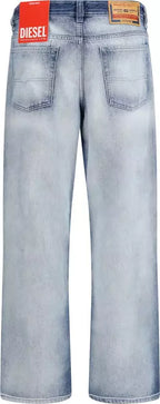 DIESEL Blue Cotton Bootcut Jeans