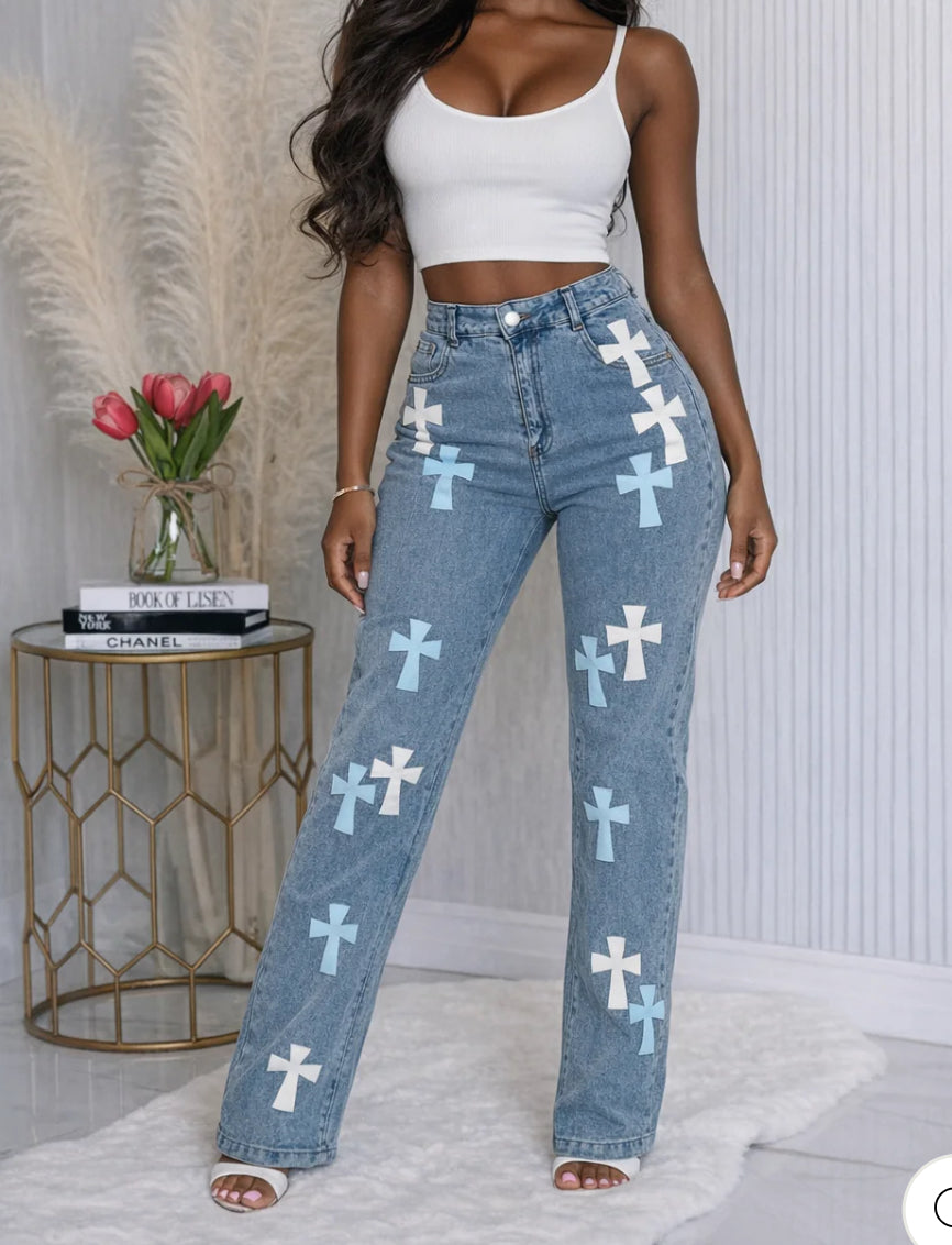 Heaven Sent Denim Cross Jeans