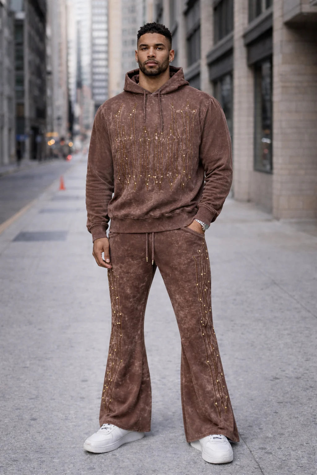 Austin Studded Hoodie Set