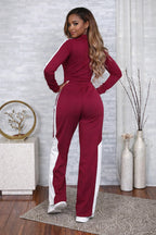 Things To Do Zip Up Pants Set