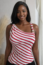 Peppermint Striped Sleeveless Top