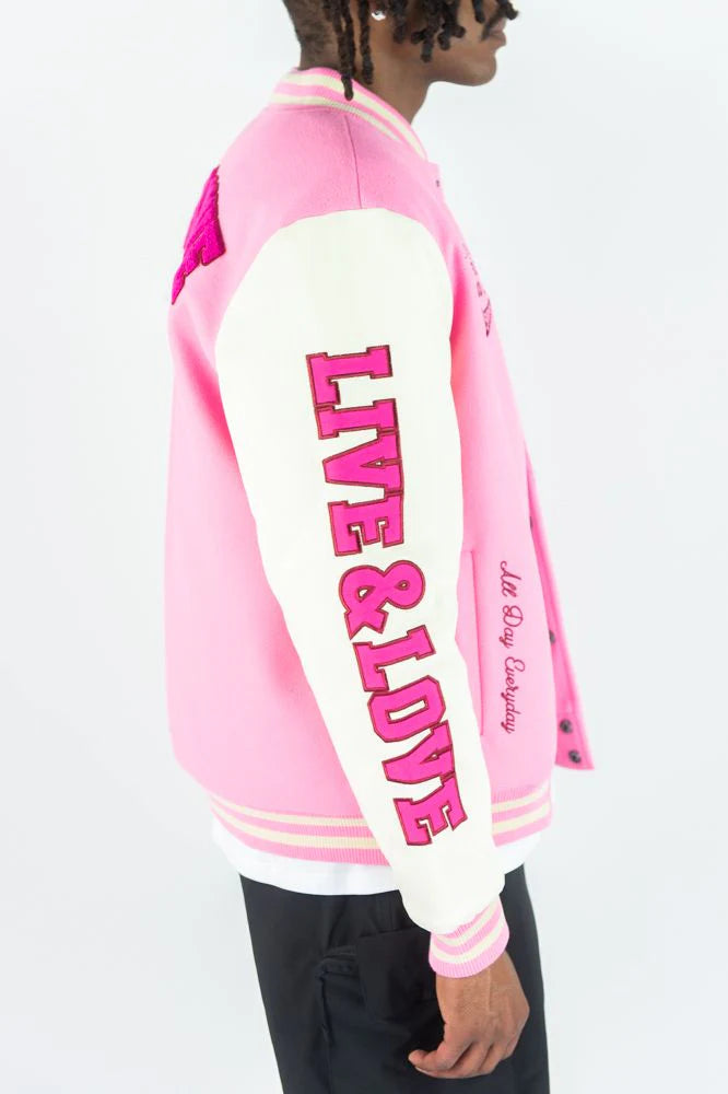 Live & Love Varsity Jacket