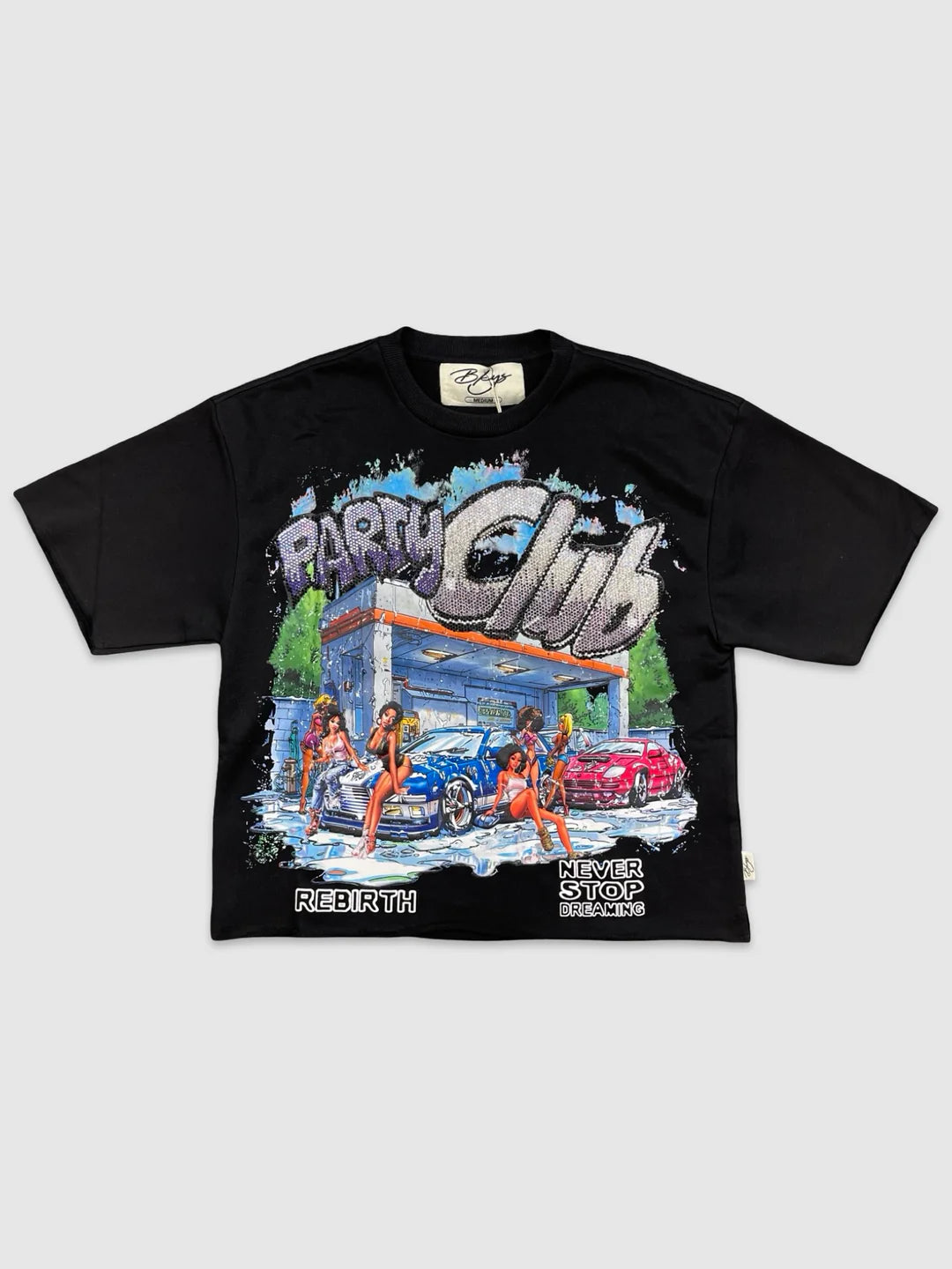 Party Club Graphic Cropped Tee