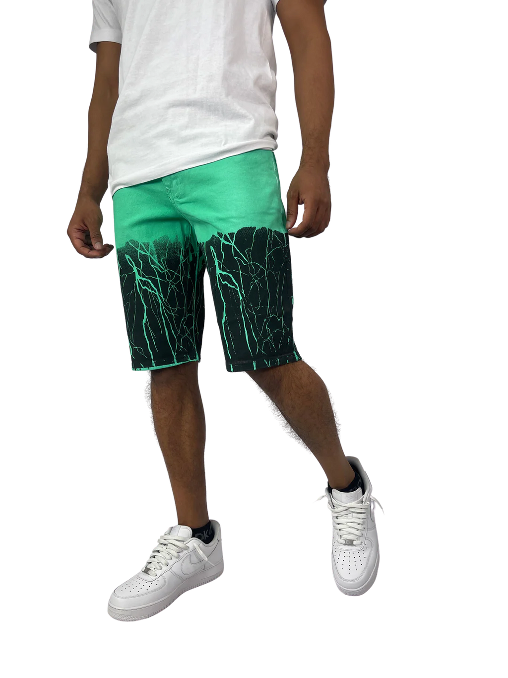 Struck By Lightning Denim Shorts