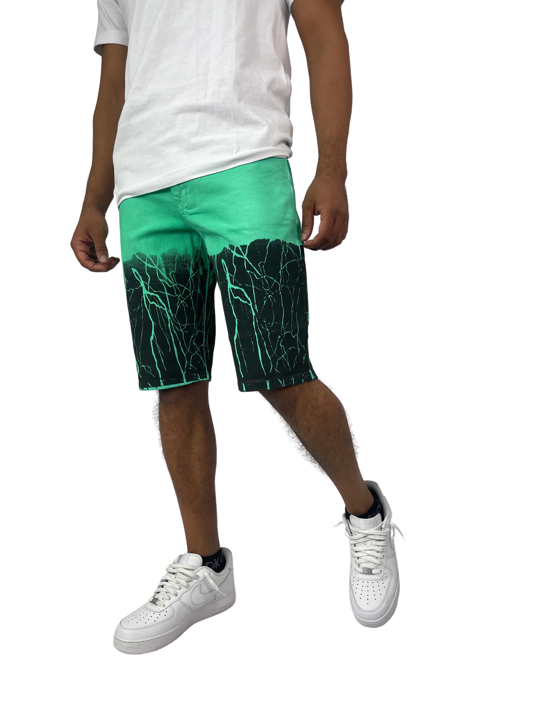 Struck By Lightning Denim Shorts