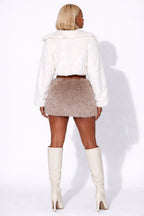 Foxy Faux Fur Crop Jacket