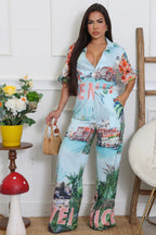 Venice Print Pants Set