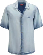 DIESEL Lyocell Blue Shortsleeved Shirt