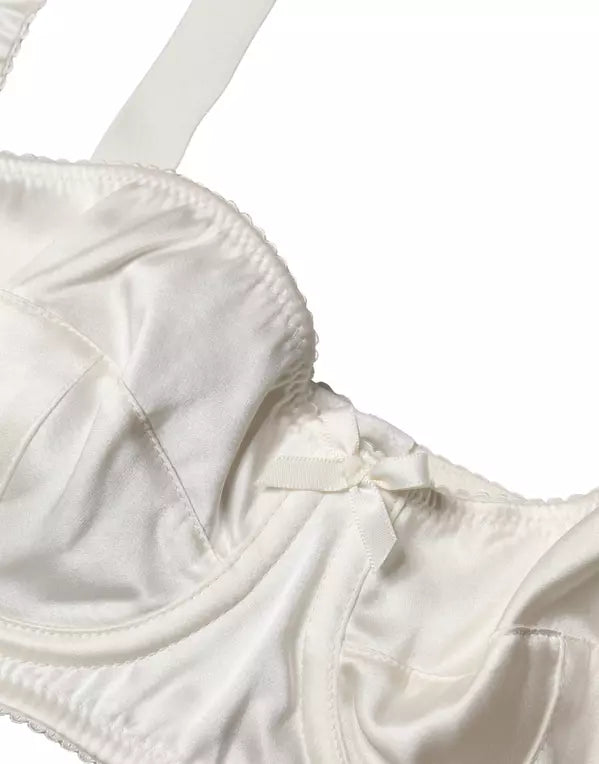 Dolce & Gabbana White Satin Bra