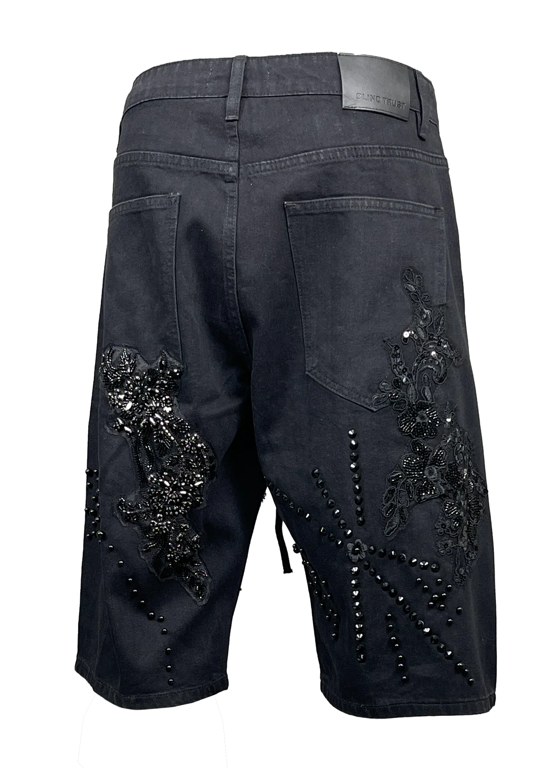 Stefan Embroidered Denim Shorts