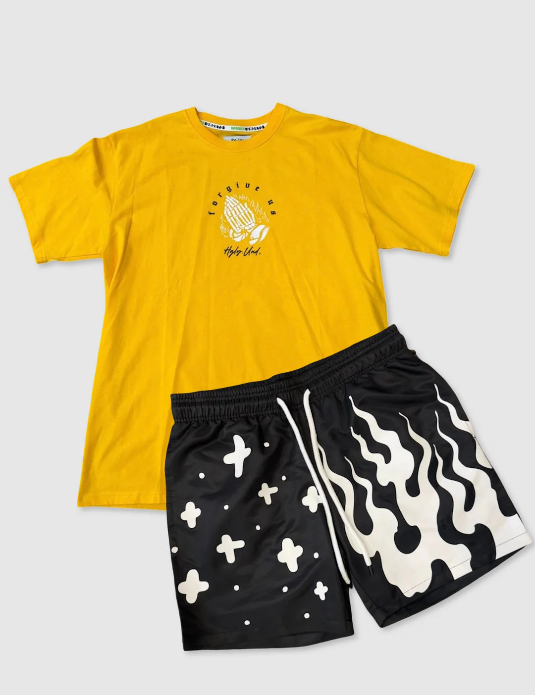 Forgive Us Printed Shorts Set