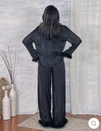 Staying In Sheer Pajama Set