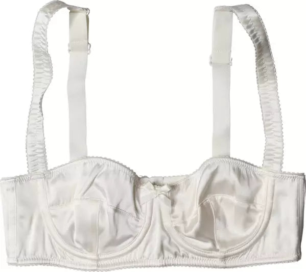 Dolce & Gabbana White Satin Bra