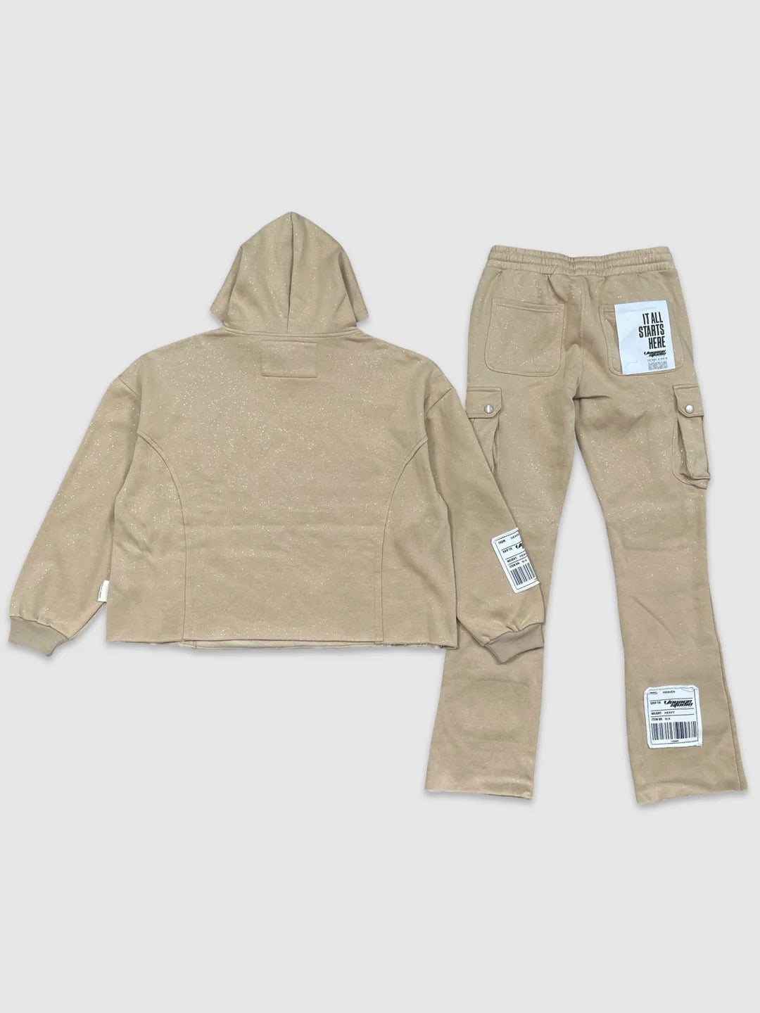 God Bless The Real Crop Hoodie Set