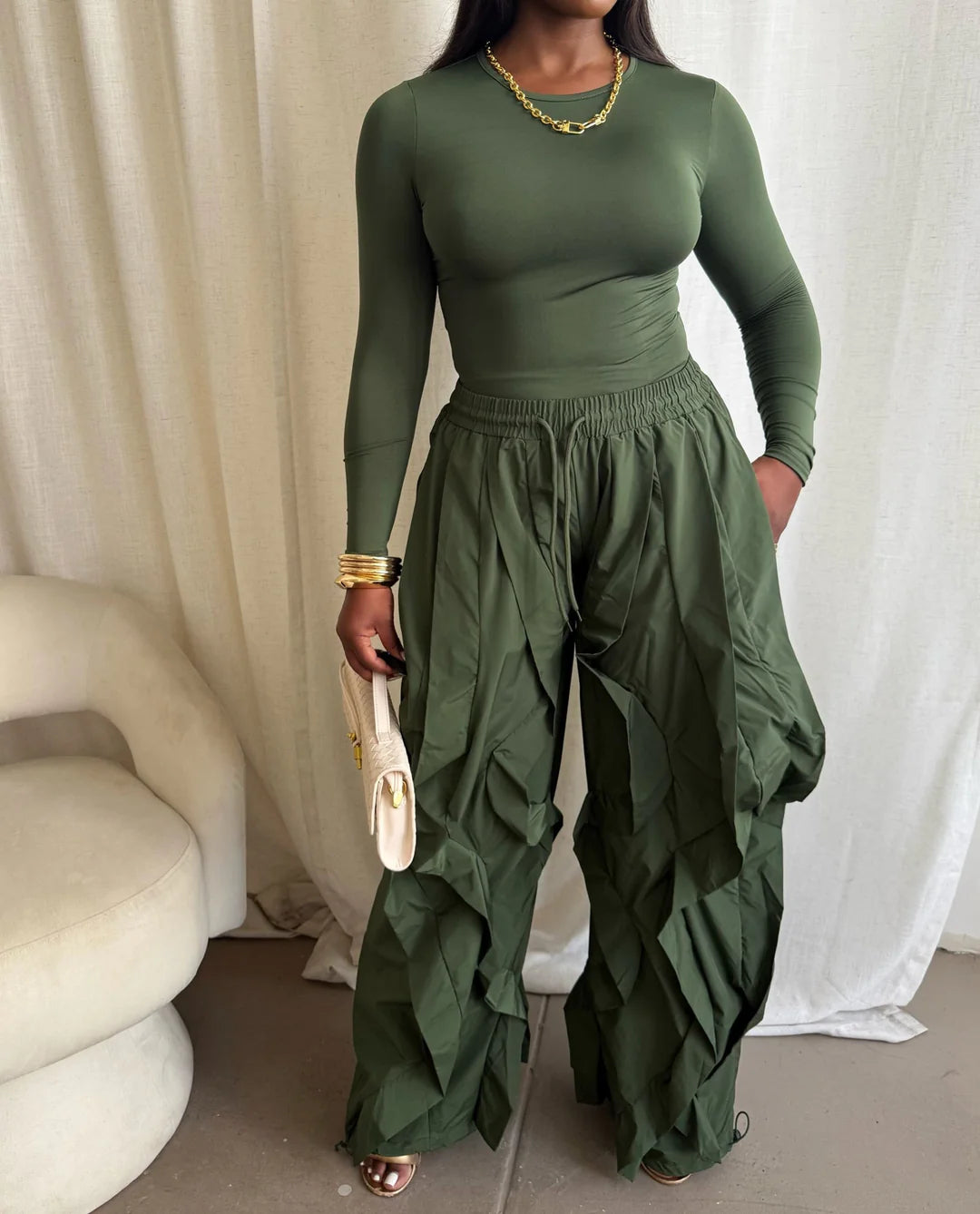 Avant Garde Ruffle Pants