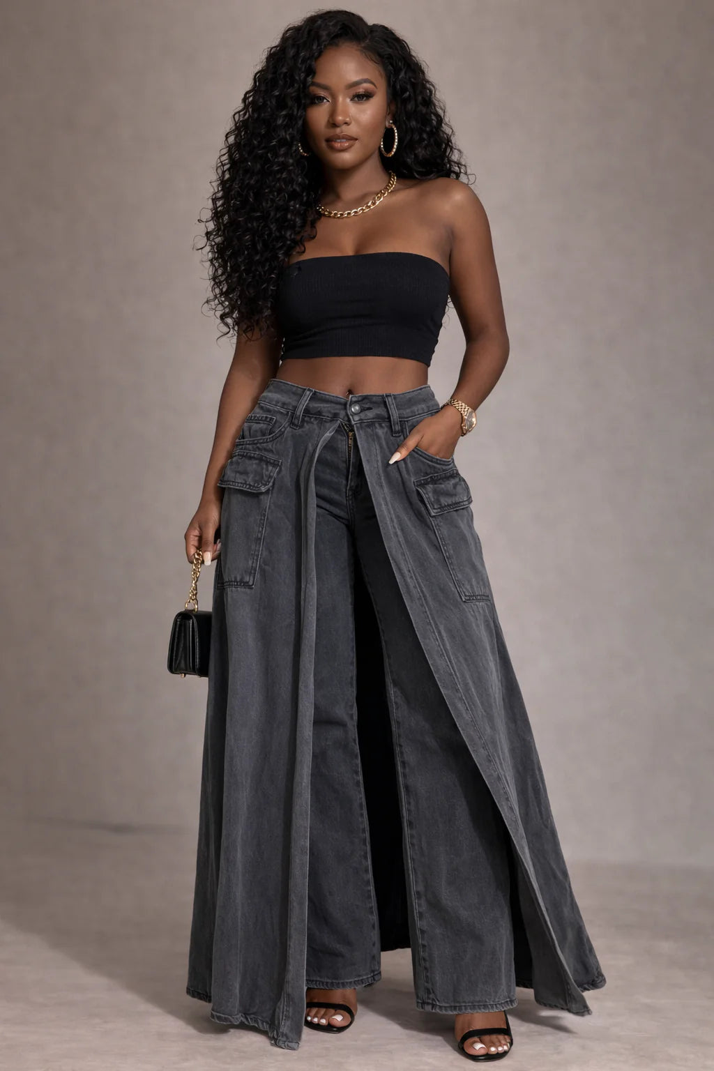 Viveca Layered High Rise Jeans