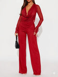 Sex Appeal Cowl Neck Pants Set