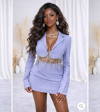 Ophelia Rhinestone Fringe Skirt Set