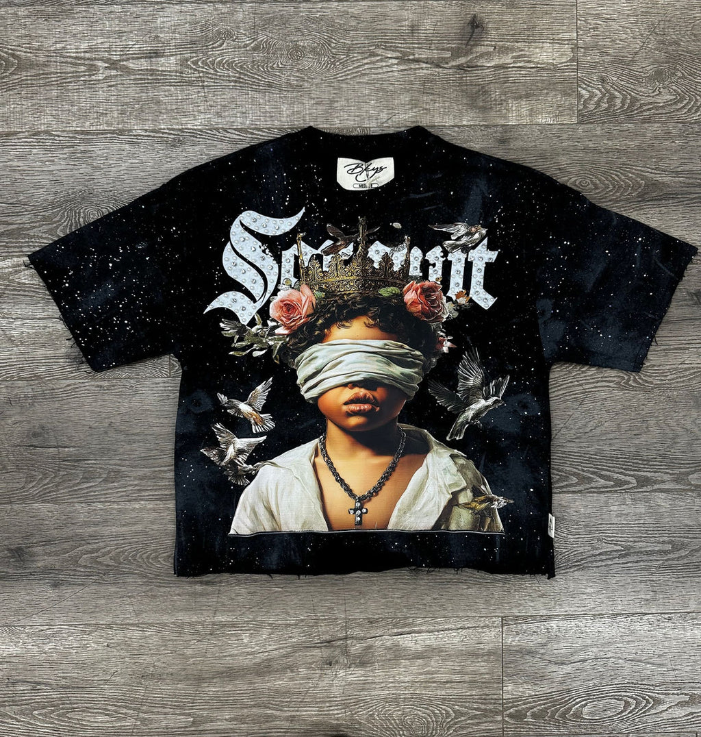See No Evil Graphic Cropped Tee