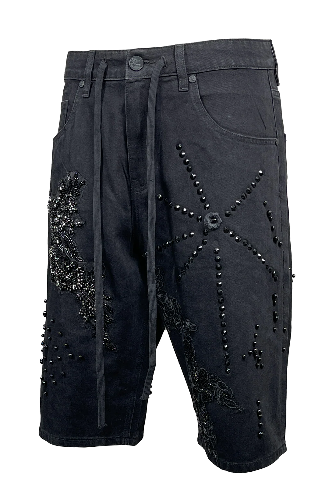 Stefan Embroidered Denim Shorts