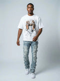 Damon Belted Stack Jeans