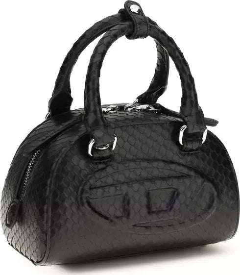 Diesel Black Calf Leather Bos Taurus Handbag