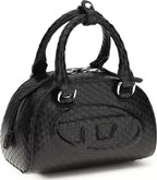 Diesel Black Calf Leather Bos Taurus Handbag