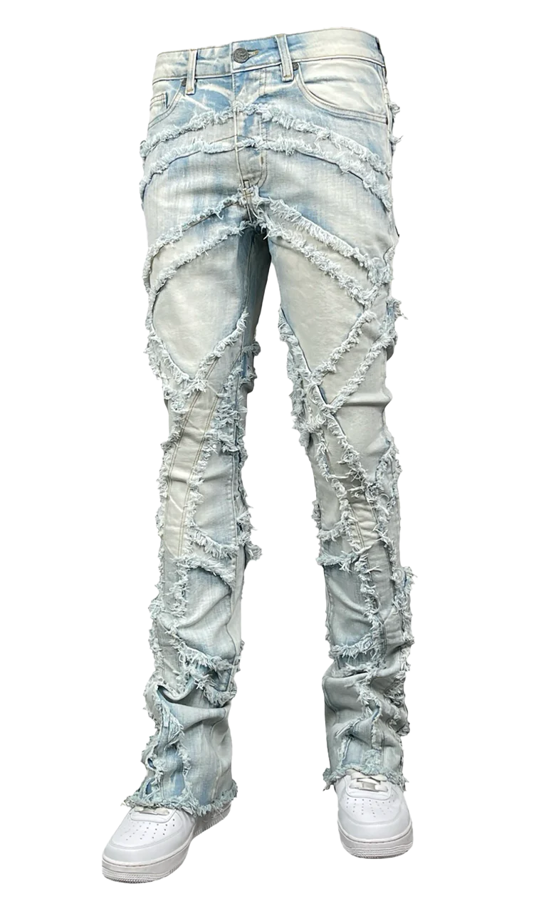 Double Crossed Arch Stack Jeans