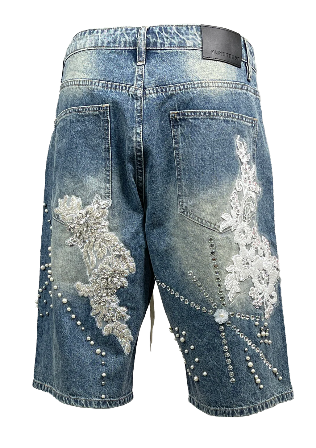 Stefan Embroidered Denim Shorts