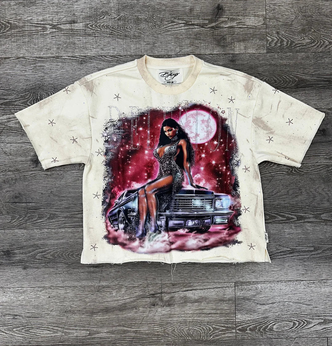 Delusion Graphic Cropped Tee