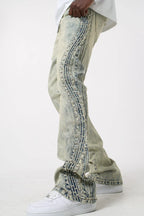 Outstanding Embroidered Side Detail Jeans