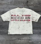 Delusion Graphic Cropped Tee