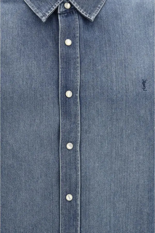Saint Laurent Blue Denim Shirt