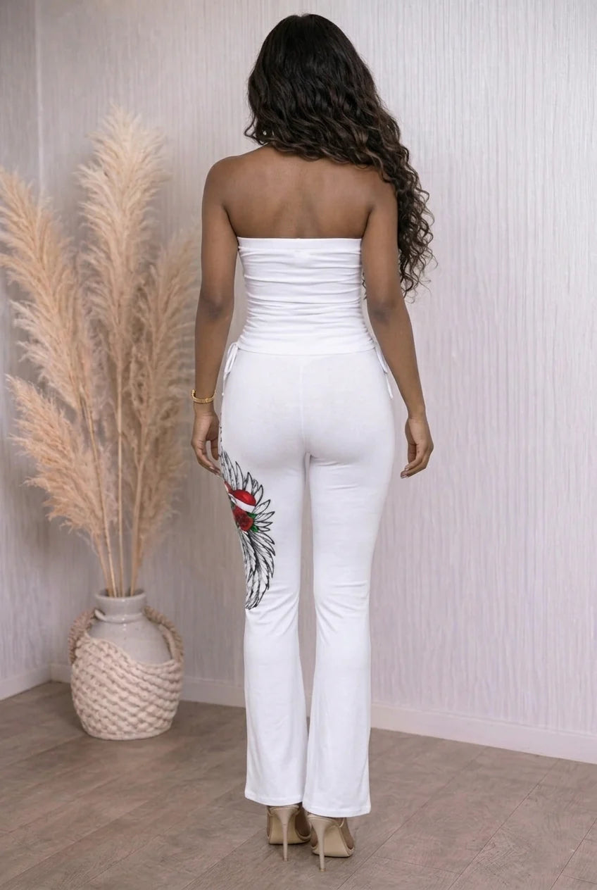 True Love Ruched Printed Tube Set