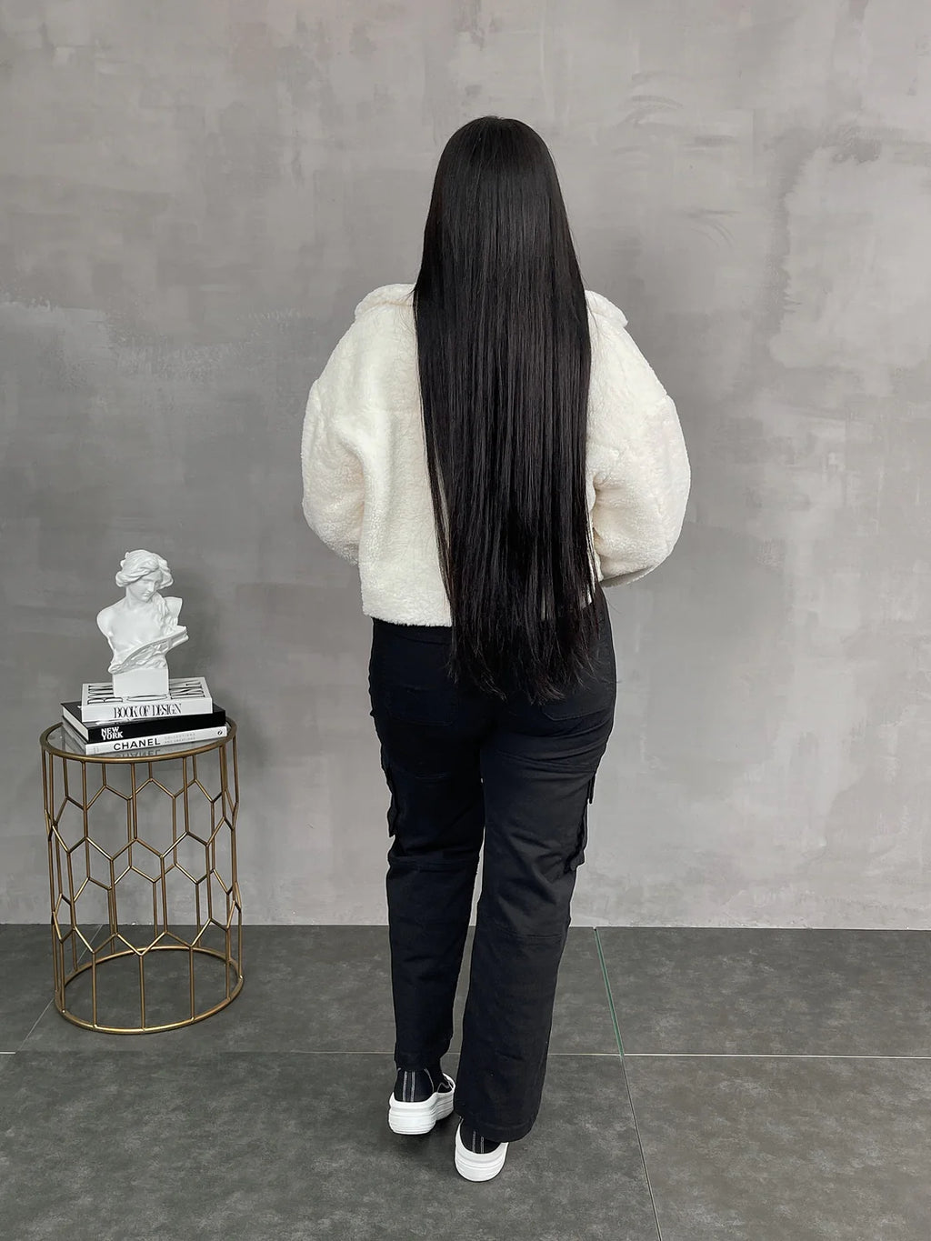 In Love Teddy Sherpa Crop Jacket