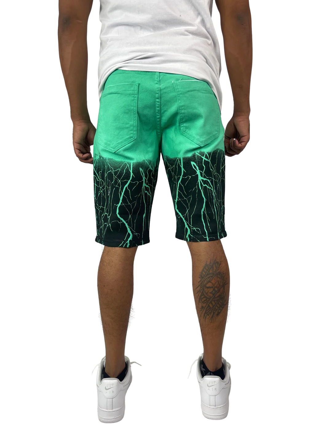 Struck By Lightning Denim Shorts