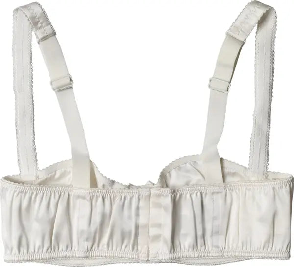 Dolce & Gabbana White Satin Bra