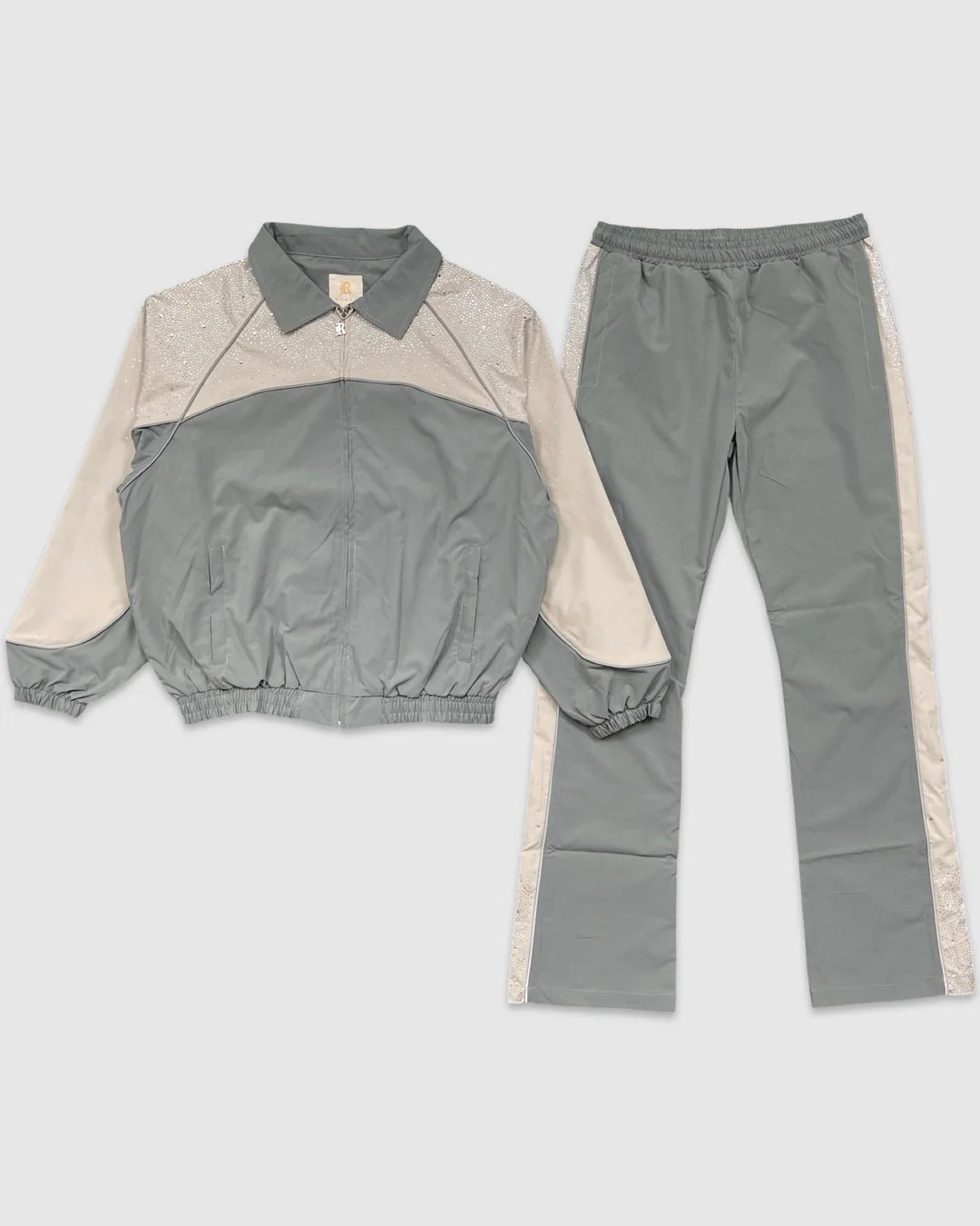 Mr. Nice Guy Rhinestone Two Toned Tracksuit