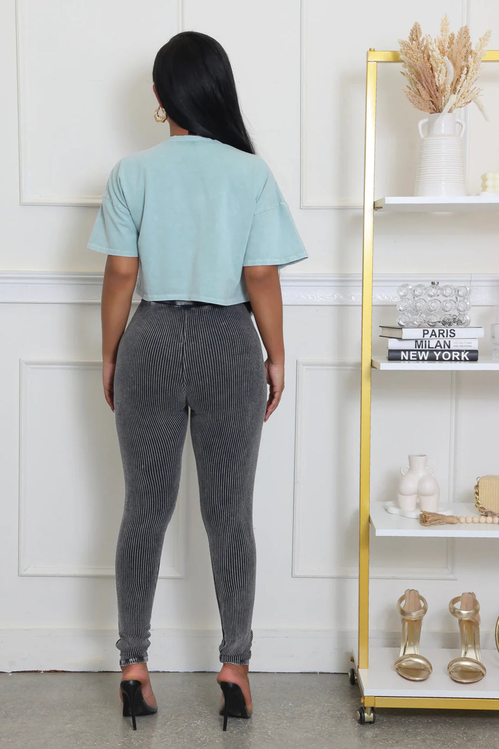 Fake It Washed Leggings Set