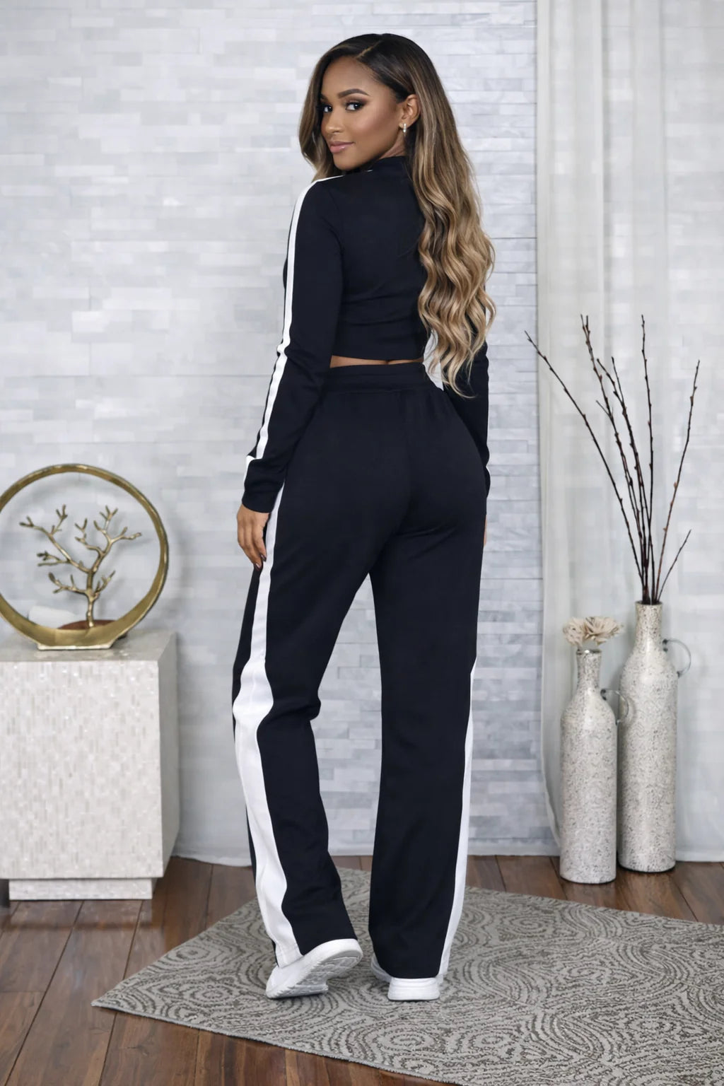 Things To Do Zip Up Pants Set